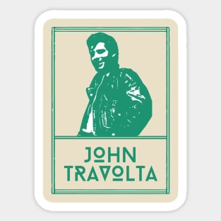 John travolta\\80s retro fan artwork Sticker